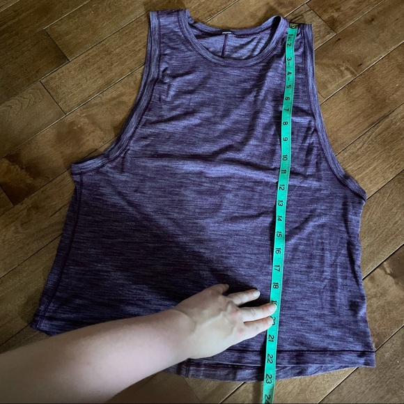 Lululemon purple muscle shirt with wide arm holes - Picture 5 of 5